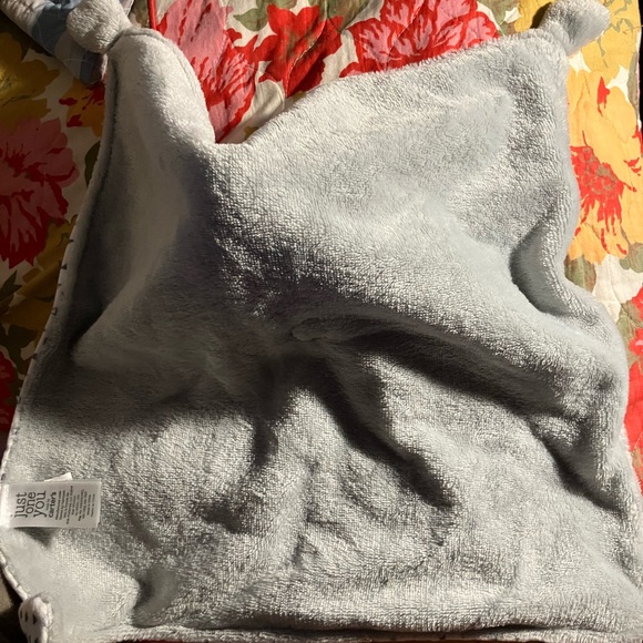 Carter’s Just One You Plush Grey Elephant Lovey Security Blanket With Triangles - Picture 3 of 5
